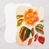 roos trouwkaart kaart (Voorkant / Achterkant)