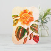 roos trouwkaart kaart (Staand voorkant)