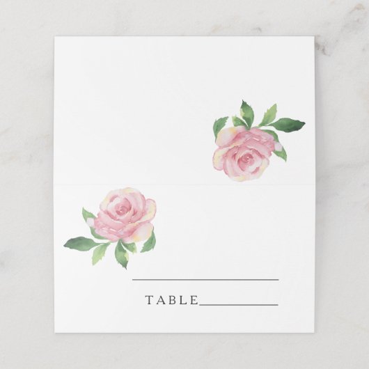 Roos - trouwplaatskaarten plaatskaartje (Buitenkant ongevouwen)