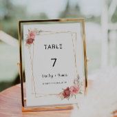 Roos Trouwtafel kaart Sjabloon