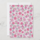 Roos trouwuitnodiging kaart (Achterkant)