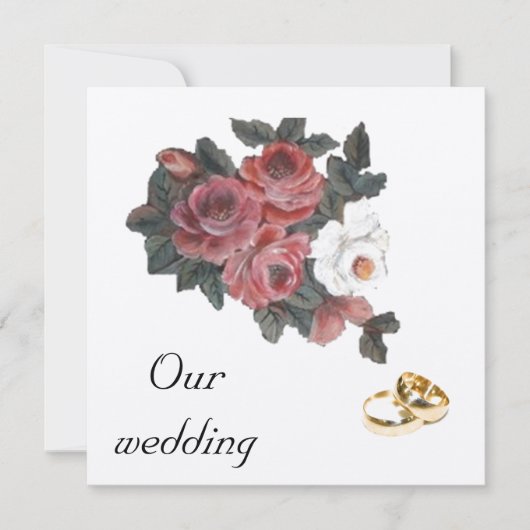 ROOS trouwuitnodiging Kaart (Voorkant)