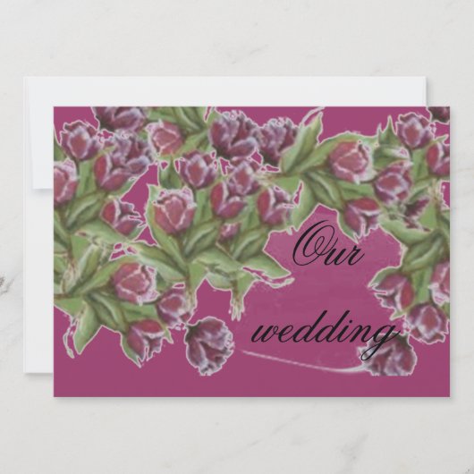 ROOS trouwuitnodiging Kaart (Voorkant)