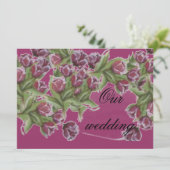 ROOS trouwuitnodiging Kaart (Staand voorkant)