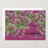 ROOS trouwuitnodiging Kaart (Voorkant / Achterkant)