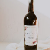 Roos Trouwwijnfles label Sjabloon Wijn Etiket