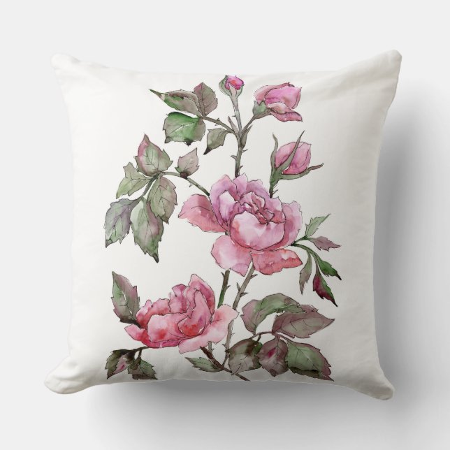 Roos Trust in Lord Floral Pillow Kussen (Voorkant)