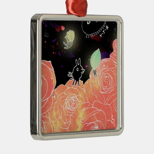 Roos tuin 2014 metalen ornament (Rechts)