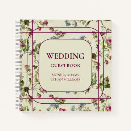  roos Tuin Bloemen bruiloft gastenboek Notitieboek