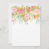 Roos Tuin Bloemen bruiloft uitnodiging (Achterkant)