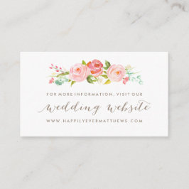 Roos Tuin Bloemen Bruiloft Website Tweezijdig Informatiekaartje