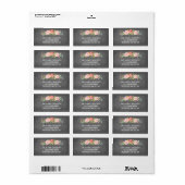 Roos Tuin Bloemen Chalkboard Adreslabel Etiket (Full Sheet)