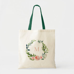 Roos Tuin Bloemenkrans Monogram Tote Bag