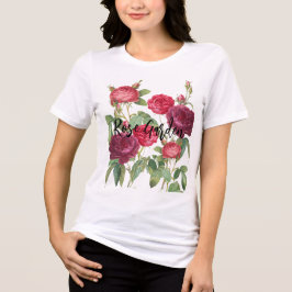 Roos tuin, bloemliefhebber natuur geïnspireerd Tri-Blend shirt