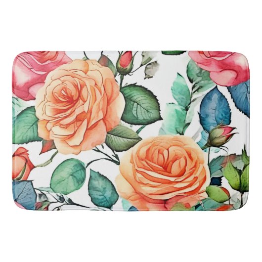 Roos Tuin Bloom Design Badmat (Voorkant)