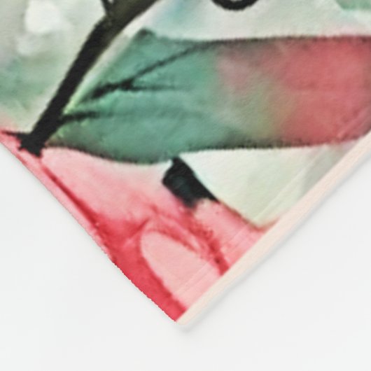 Roos Tuin Bloom Design Fleece Deken (Hoek)