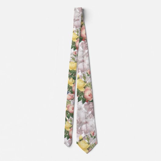 Roos Tuin Botanisch Stropdas (Achterkant)