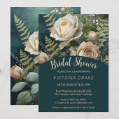 Roos Tuin Bruids Douche Uitnodiging (Voorkant / Achterkant)