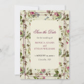 roos tuin bruiloft save the date (Voorkant)