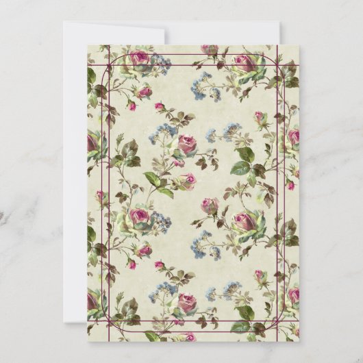  roos tuin bruiloft save the date (Achterkant)