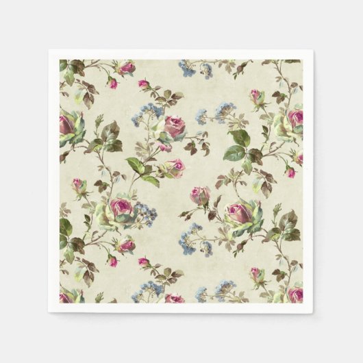 roos tuin bruiloft servetten (Voorkant)