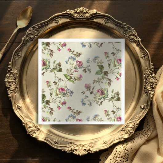  roos tuin bruiloft servetten