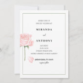 Roos tuin bruiloft uitnodiging (Voorkant)