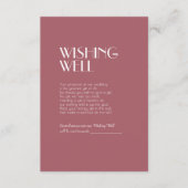 Roos Tuin | Donker Roos bruiloft die goed wenst Informatiekaartje (Voorkant)