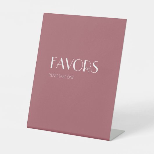 Roos Tuin | Donker Roos bruiloft gunsten Reclamebord Met Voetstuk (Voorkant)