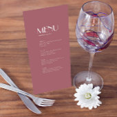 Roos Tuin | Donker Roos bruiloft Menu