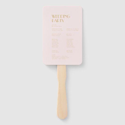 Roos Tuin | Donker Roos bruiloft programma Handwaaier (Achterkant)