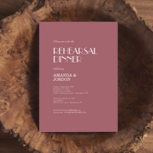 Roos Tuin   Donker Roos bruiloft repetitie diner Kaart