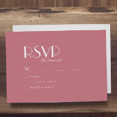 Roos Tuin | Donker Roos bruiloft RSVP Kaart