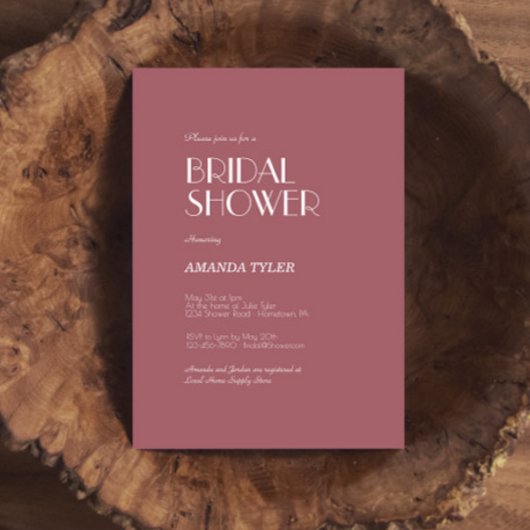 Roos Tuin | Donker Roos bruiloft Vrijgezellenfeest Kaart