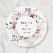 Roos Tuin Elegante Bloemen bruiloft Dank u Bedankjes Labels (Voorkant)