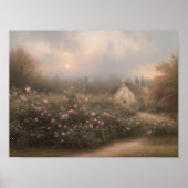 Roos tuin Engels huisdier -  kunst Poster (Voorkant)