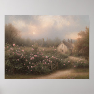 Roos tuin Engels huisdier -  kunst Poster