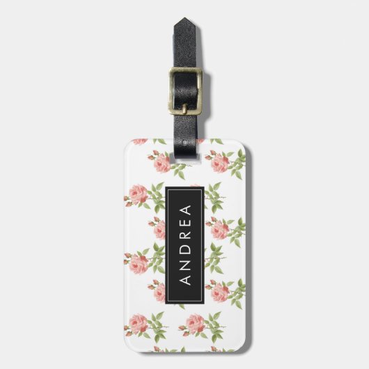 Roos tuin, gepersonaliseerd Bagagelabel (Voorkant verticaal)