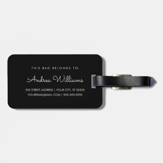 Roos tuin, gepersonaliseerd Bagagelabel (Achterkant horizontaal)