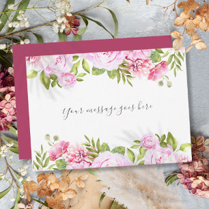 Roos Tuin Groen Gepersonaliseerd Bericht Bedankkaart