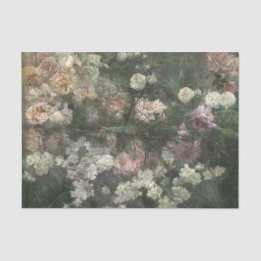 Roos tuin in mei tissuepapier (Voorkant)