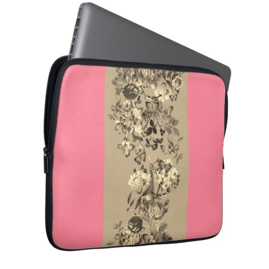  Roos Tuin Klassieke neutraal Laptop Sleeve (Voorkant Rechts)