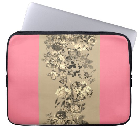  Roos Tuin Klassieke neutraal Laptop Sleeve (Voorkant)
