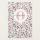 Roos Tuin Monogram Roze Planner (Voorkant)