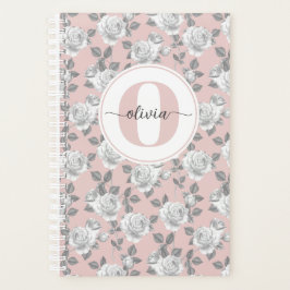 Roos Tuin Monogram Roze Planner