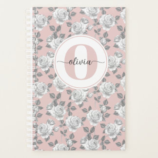 Roos Tuin Monogram Roze Planner