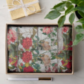  Roos Tuin op Wooden Wall Tissuepapier (Geschenk)