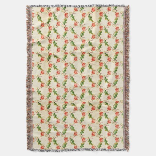Roos Tuin Patroon  Land Deken (Voorkant Verticaal)