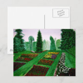 Roos tuin, Portland, schilderij van de waterverf O Briefkaart (Voorkant / Achterkant)