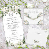 Roos Tuin Romance Bloemen Bruiloft All In One Uitnodiging